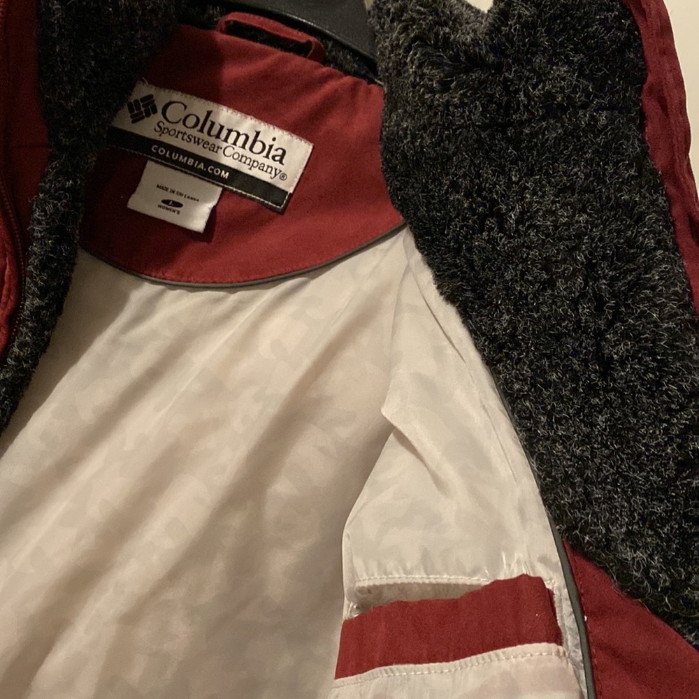 REI Columbia burgundy, winter jacket, size large - Picture 3 of 10